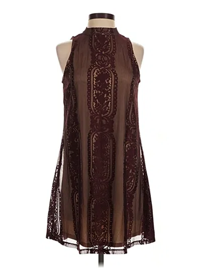 Pre-owned Love, Fire Cocktail Dress In Burgundy