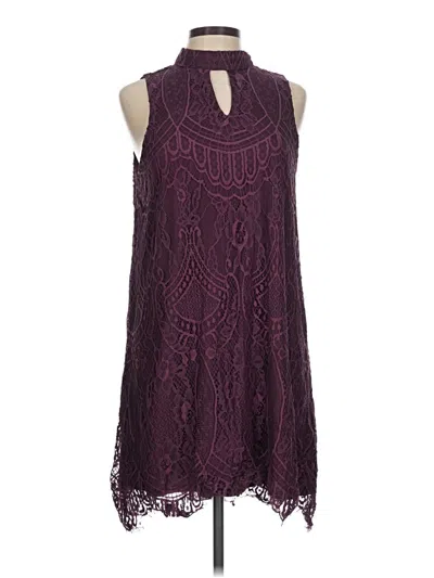 Pre-owned Love, Fire Cocktail Dress In Burgundy