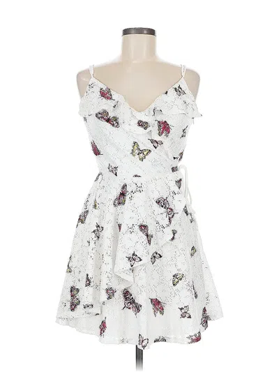 Pre-owned Love, Fire Cocktail Dress In White