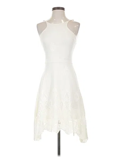Pre-owned Love, Fire Cocktail Dress In White