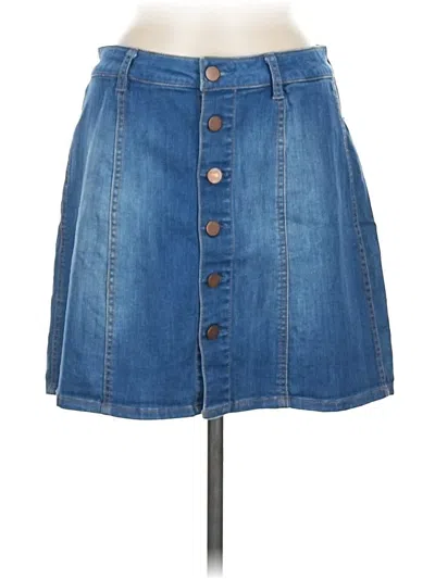 Pre-owned Love, Fire Denim Skirt In Blue