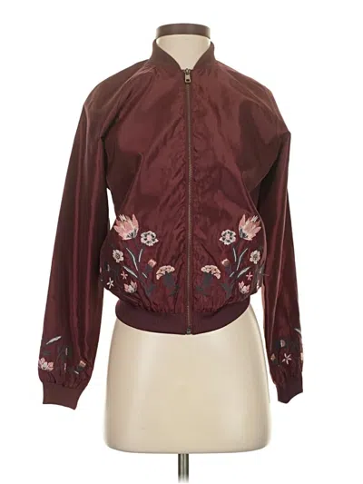 Pre-owned Love, Fire Jacket In Burgundy