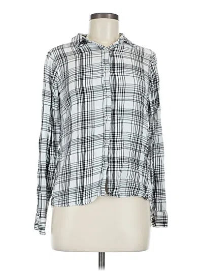 Pre-owned Love, Fire Long Sleeve Button Down Shirt In Silver
