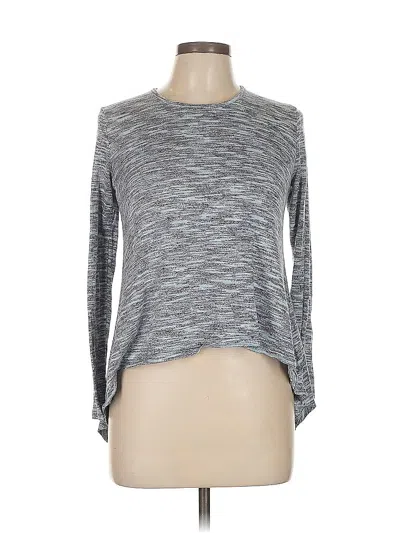 Pre-owned Love, Fire Long Sleeve Top Gray Crew Neck Tops