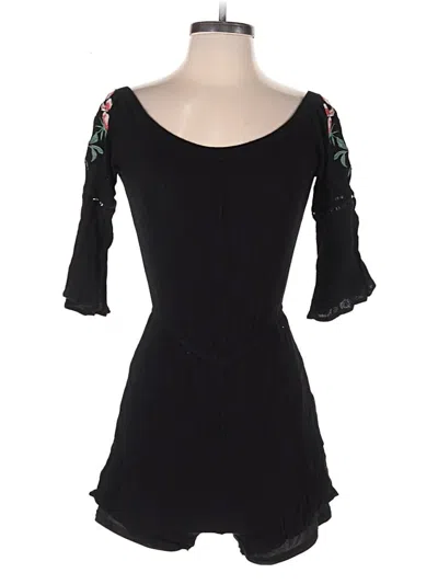 Pre-owned Love, Fire Romper In Black