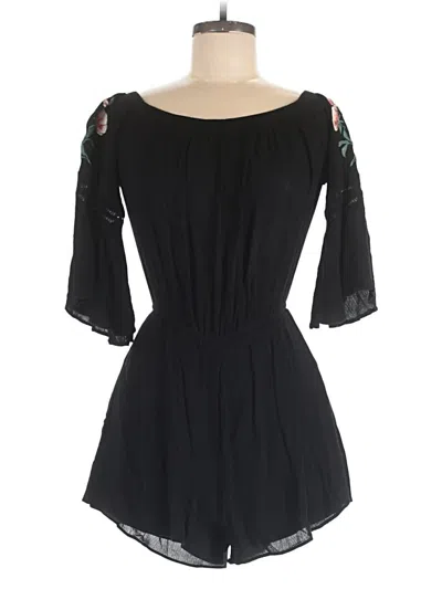Pre-owned Love, Fire Romper In Black