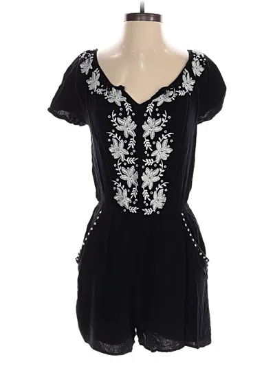 Pre-owned Love, Fire Romper In Black
