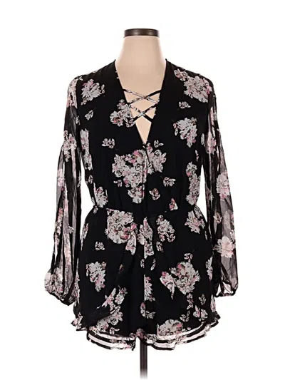 Pre-owned Love, Fire Romper In Black