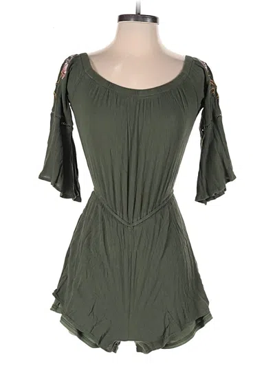 Pre-owned Love, Fire Romper In Green
