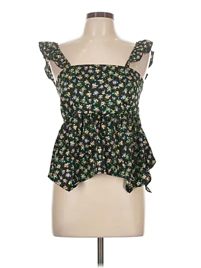 Pre-owned Love, Fire Sleeveless Blouse In Black