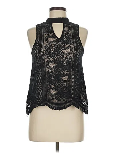 Pre-owned Love, Fire Sleeveless Blouse In Black