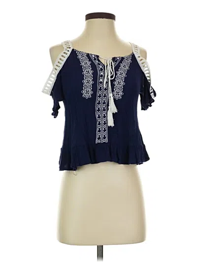 Pre-owned Love, Fire Sleeveless Blouse In Blue