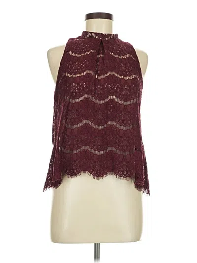 Pre-owned Love, Fire Sleeveless Blouse In Burgundy