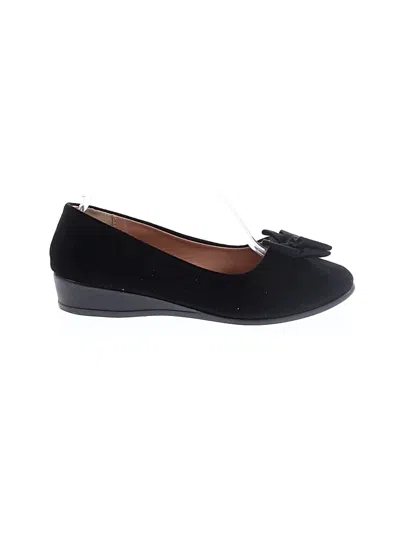 Pre-owned Love Flats In Black