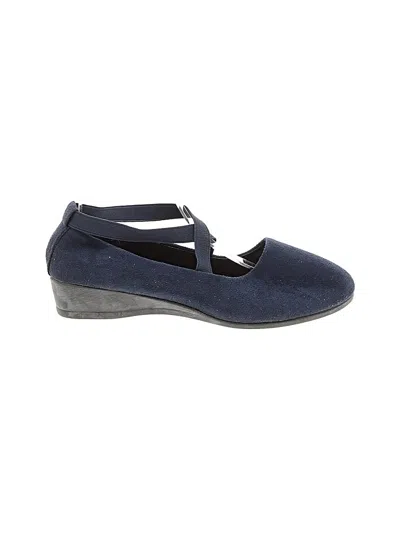 Pre-owned Love Flats In Blue