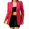 Love Highlight Amina Blazer In Fuchsia In Red