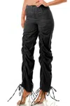 Love Highlight High-waist Ruched Pants - Plus In Black In Black