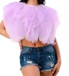 Love Highlight Téa Sleeveless Ruffle Crop Top In Lavender In Purple