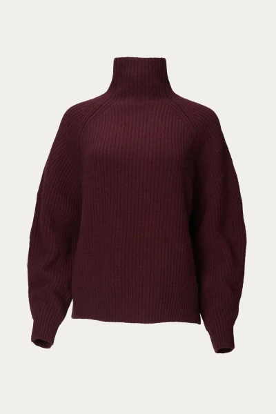 Pre-owned Love In The Mood For  Fiona Sweater For Women In Burgundy