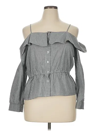 Pre-owned Love J 3/4 Sleeve Blouse In Gray