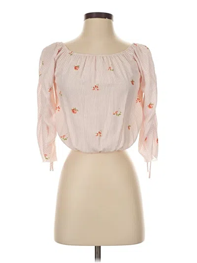 Pre-owned Love J 3/4 Sleeve Blouse In Pink