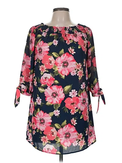 Pre-owned Love J 3/4 Sleeve Blouse In Pink