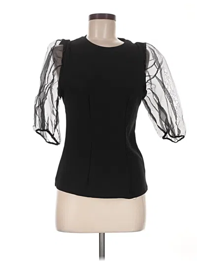 Pre-owned Love J 3/4 Sleeve Top Black Sweetheart Neckline Tops