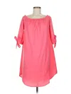 Love J 3/4 Sleeve Top Pink Off The Shoulder Neckline Tops In Pink