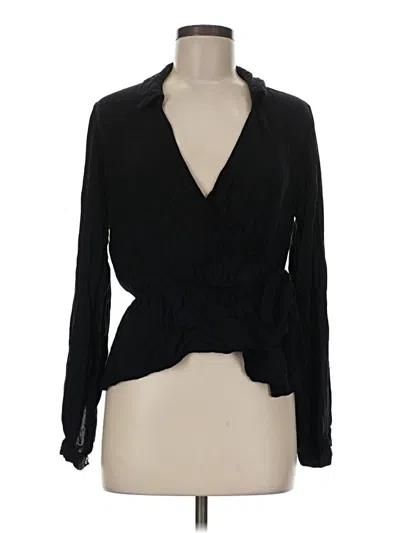 Pre-owned Love J Long Sleeve Blouse In Black
