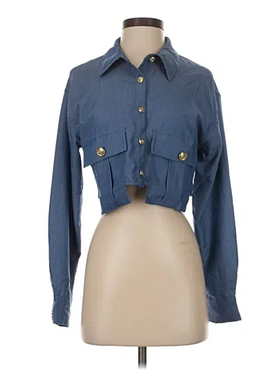 Pre-owned Love J Long Sleeve Blouse In Blue