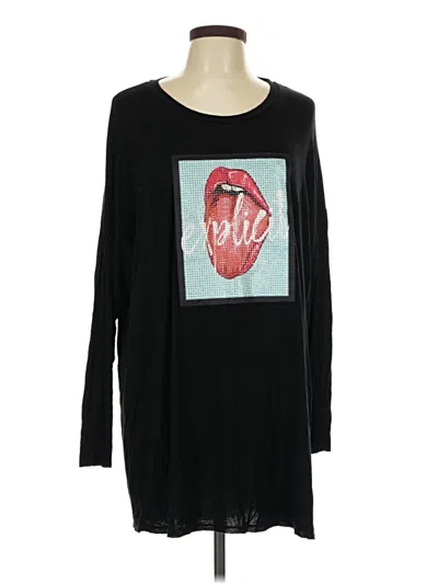 Pre-owned Love J Long Sleeve Top Black Boatneck Tops