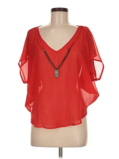 Pre-owned Love J Short Sleeve Blouse In Red