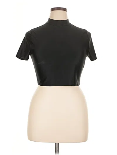 Pre-owned Love J Short Sleeve Turtleneck In Black