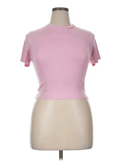 Pre-owned Love J Short Sleeve Turtleneck In Pink