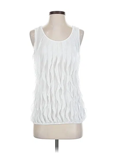 Pre-owned Love J Sleeveless Blouse In White