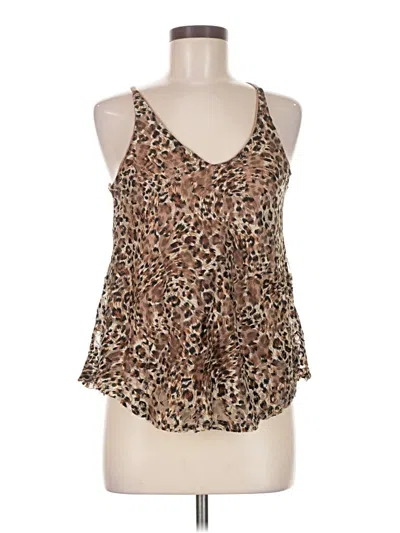 Pre-owned Love J Sleeveless Top Brown Halter Neckline Tops