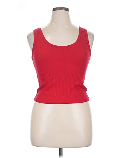 Pre-owned Love J Sleeveless Top Red Scoop Neck Tops