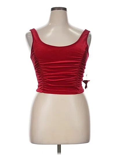 Love J Sleeveless Top Red Sweetheart Neckline Tops