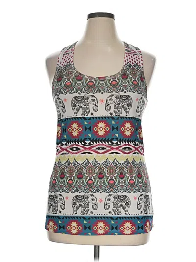 Pre-owned Love J Tank Top Gray Halter Neckline Tops