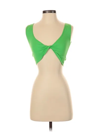 Pre-owned Love J Tank Top Green Strapless Neckline Tops