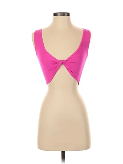 Pre-owned Love J Tank Top Pink Strapless Neckline Tops