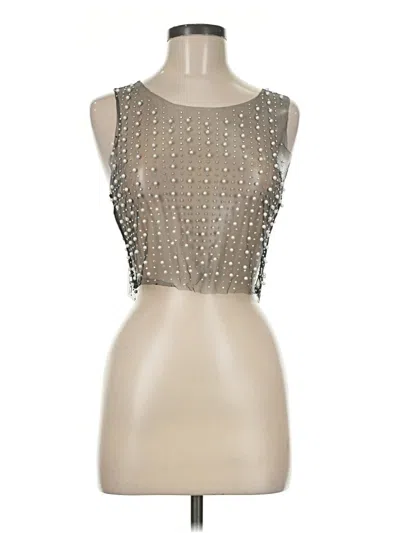 Pre-owned Love J Tank Top Silver Strapless Neckline Tops