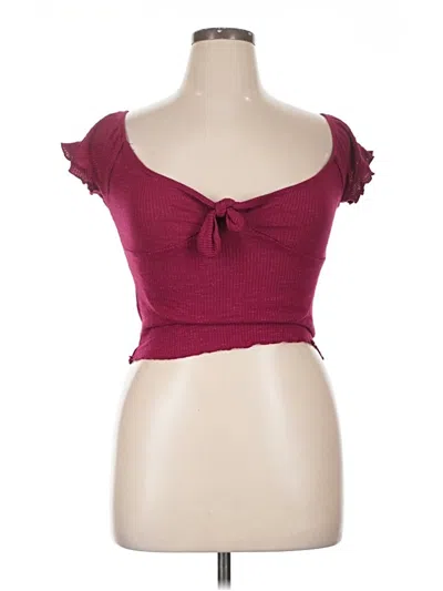 Pre-owned Love J Tube Top Burgundy Sweetheart Neckline Tops