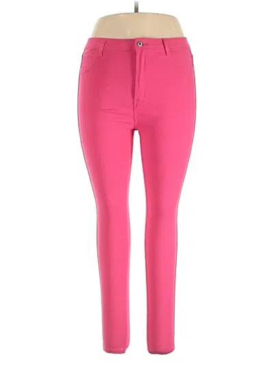 Pre-owned Love Jeggings In Pink