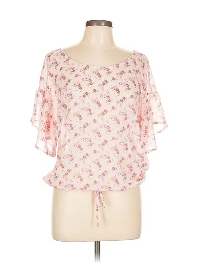 Pre-owned Love + Joy By Fct Short Sleeve T-shirt In Pink