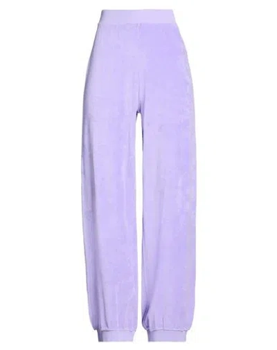 Love Joy Victory Woman Pants Lilac Size S Organic Cotton In Purple