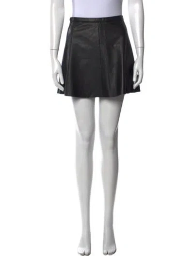 Pre-owned Love Leather Lamb Leather Mini Skirt In Black
