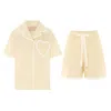 Love Letters X Women's Yellow / White Dolce Limone Short Pyjama Set In Neutral