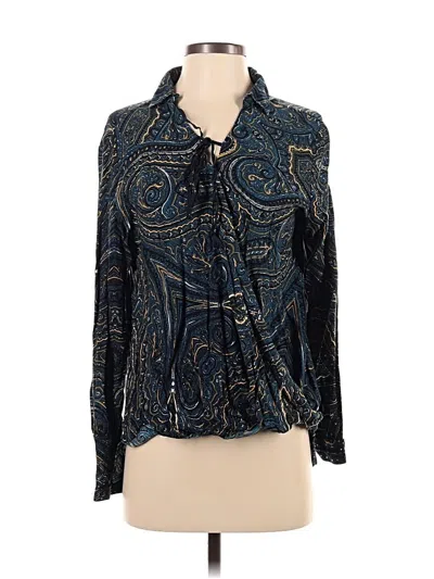 Pre-owned Love Long Sleeve Blouse In Blue