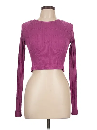 Pre-owned Love Long Sleeve Top Purple Boatneck Tops